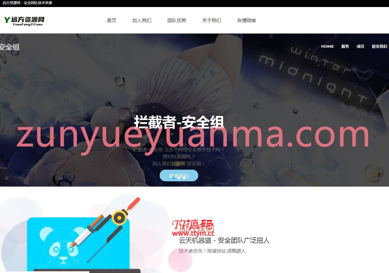北狼安全团队html官网源码