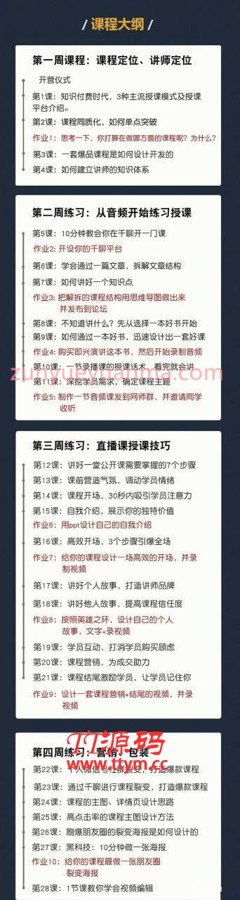 知识变现训练营30天教你做“网红讲师” 开启你的魅力人生