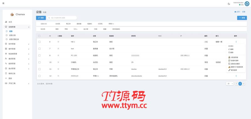Chemex资产管理运维平台 v3.0.9