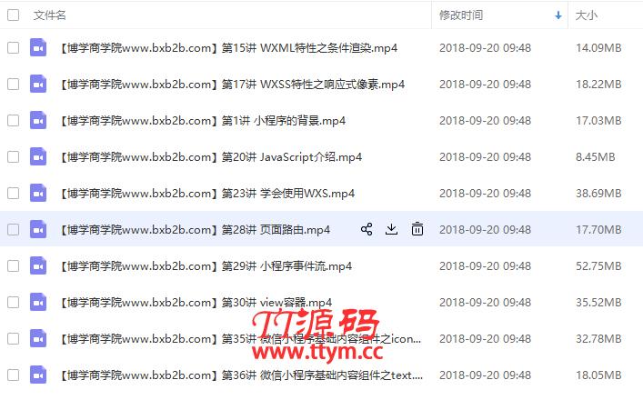 微信小程序开发视频（共90课）