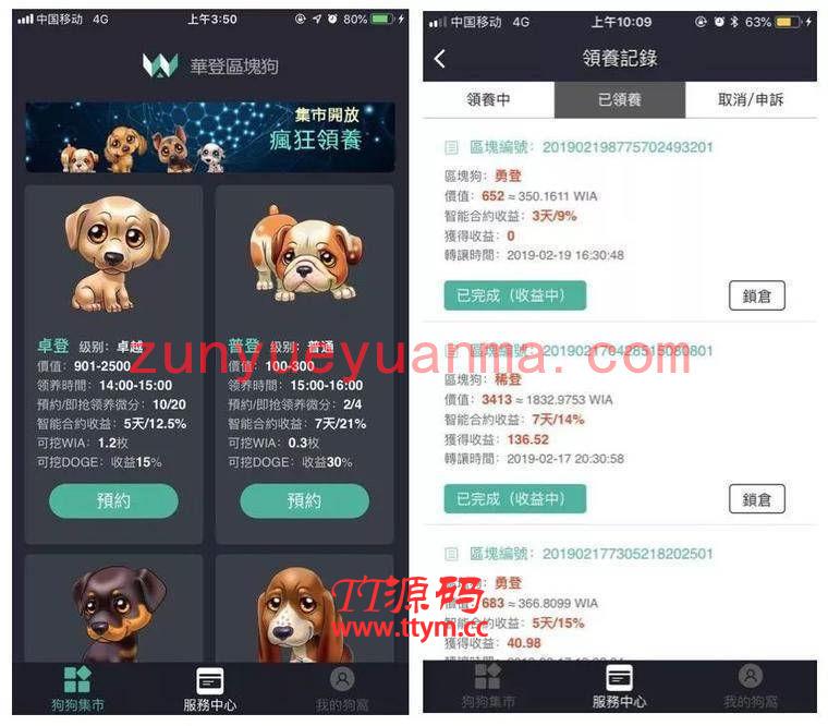 最火区块鱼宠物养殖系统、华登区块狗、区块动物平台带有视频搭建教程
