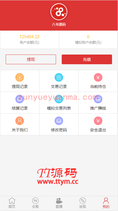 A703 【转载】富盈国际微盘点位盘yii高端系列+国内国外期货盘+带直播页面+完整数据
