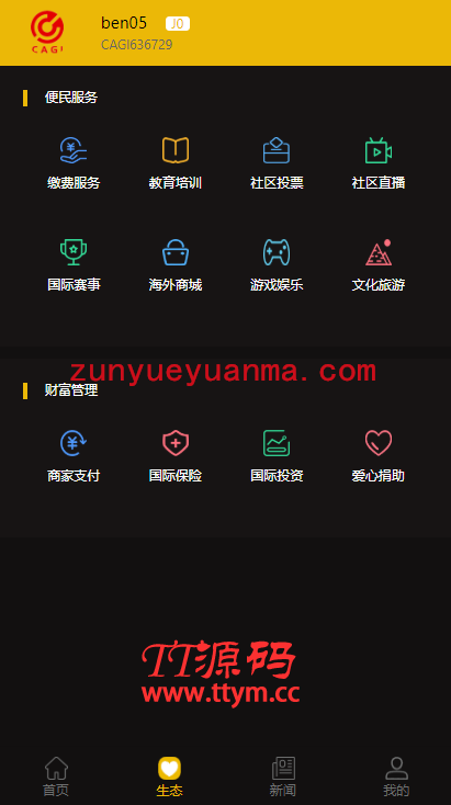 A834 【CAGI虚拟币】理财H5网站区块链投资分红源码