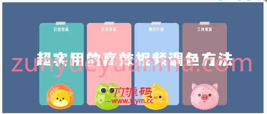 真小白高效视频调色方法课程