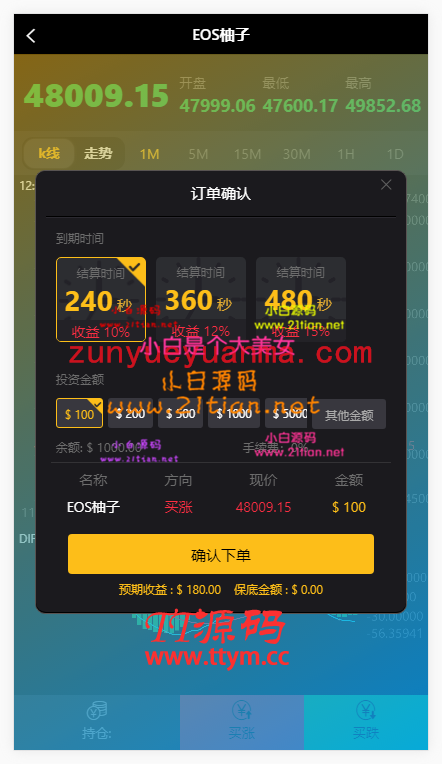 修复版微盘,k线正常,带产品进入金额限制