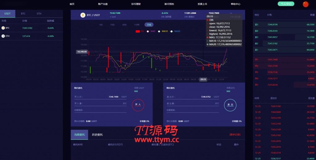 【IEO数字资产系统】某平台新版C2C币IEO数字合约交易平台自动撮合[送机器人功能]