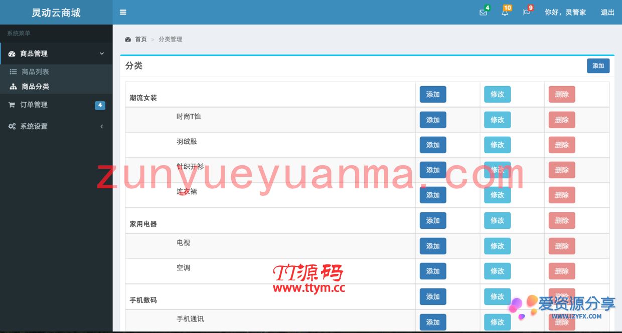 THINKPHP独立小程序商城带后台管理+MYSQL数据库小程序商城源码