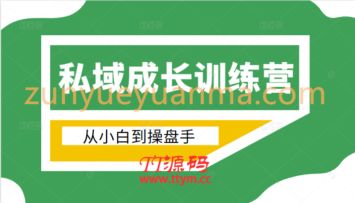 电商私域成长训练营，从小白到操盘手（价值999元）
