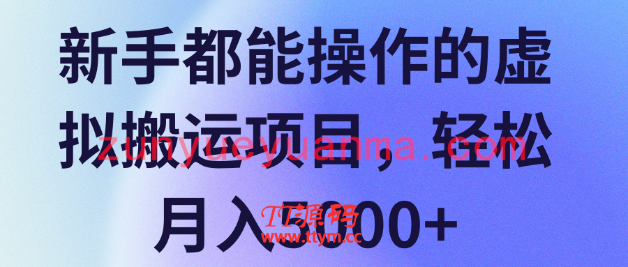 新手都能操作的虛拟搬運項目，輕松月入5000+【視頻教程】