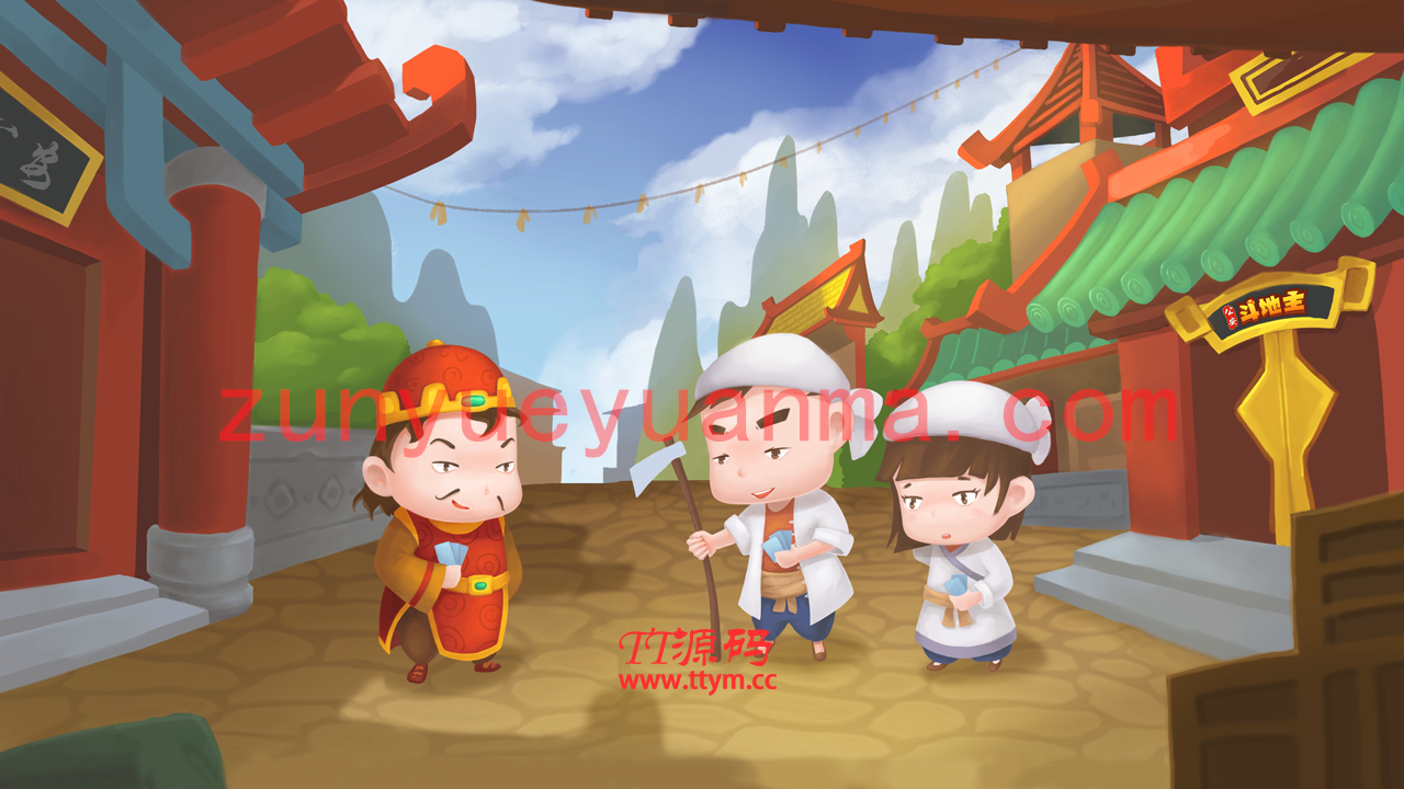 【QP素材】QP游戏登陆界面背景场景素材全高清中国风现代Q版游戏素材