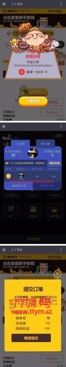 完整可运营的人人夺宝程序源码