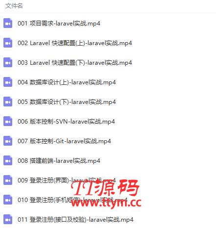 Laravel实战项目开发网上商城全程实录视频教程