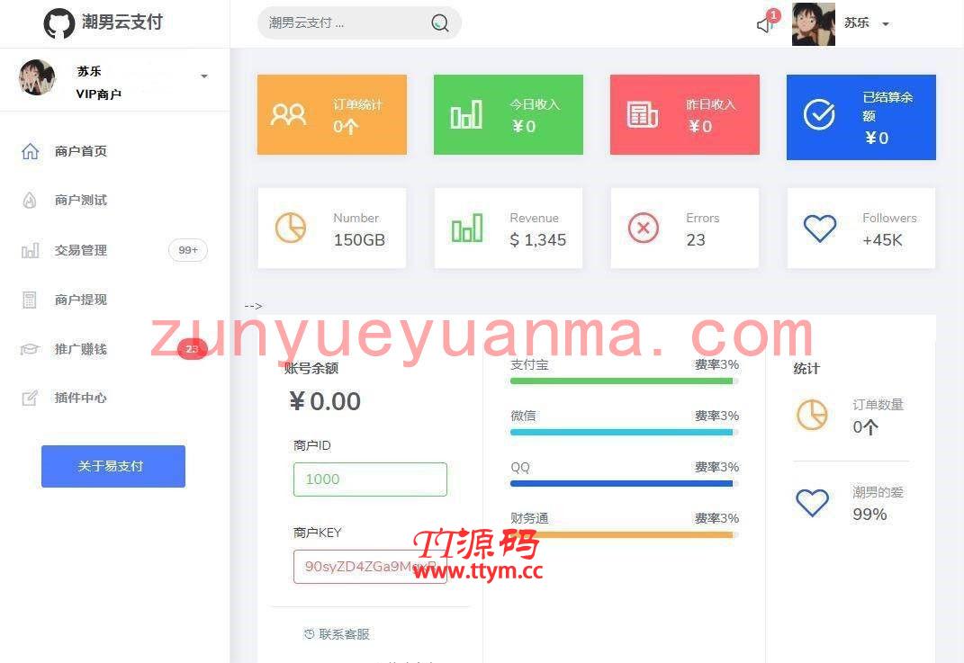 新潮云支付全解密去后门易支付商户系统网站源码