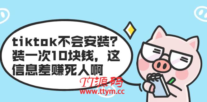 tiktok不会安装？装一次10块钱，这信息差赚死人啊