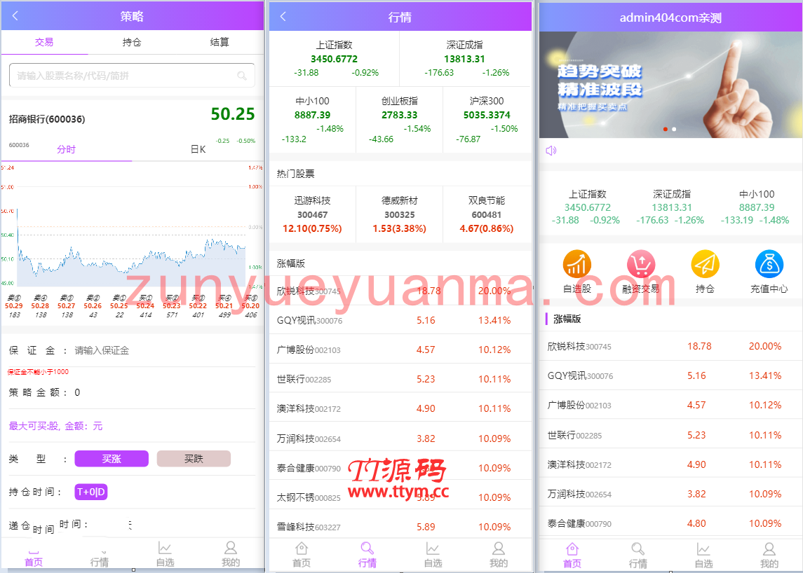2021全新单手机版金融理财配资网站系统源码