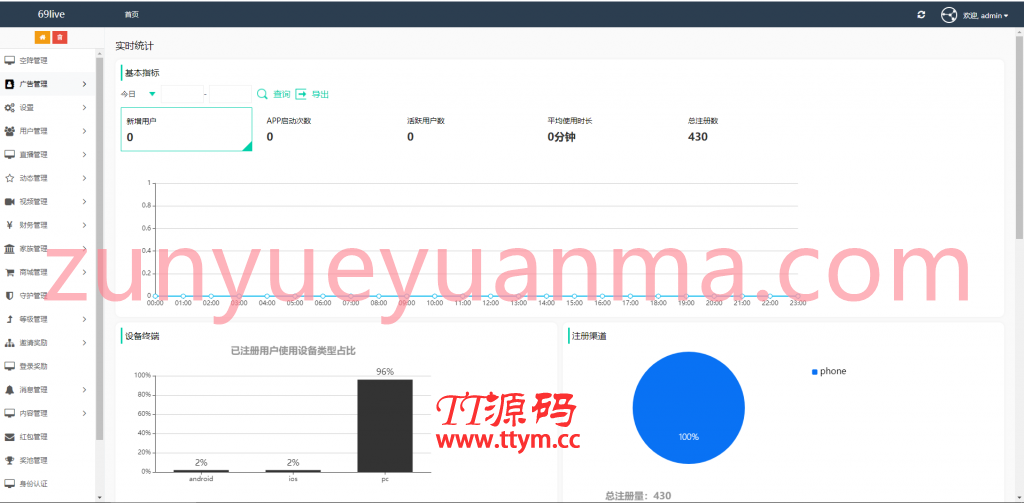 C264【直播源码】全新直播加游戏源码,双后台服务器打包
