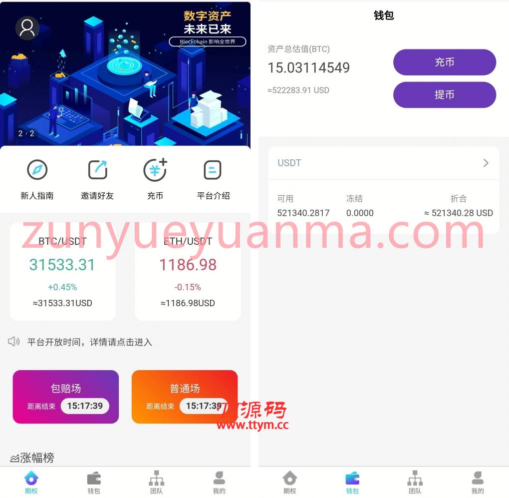 价值6千多的USDT竞猜盘源码+时间盘源码+多语言|带包赔等
