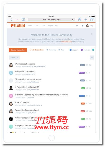 Flarum轻论坛网站 v1.0.0