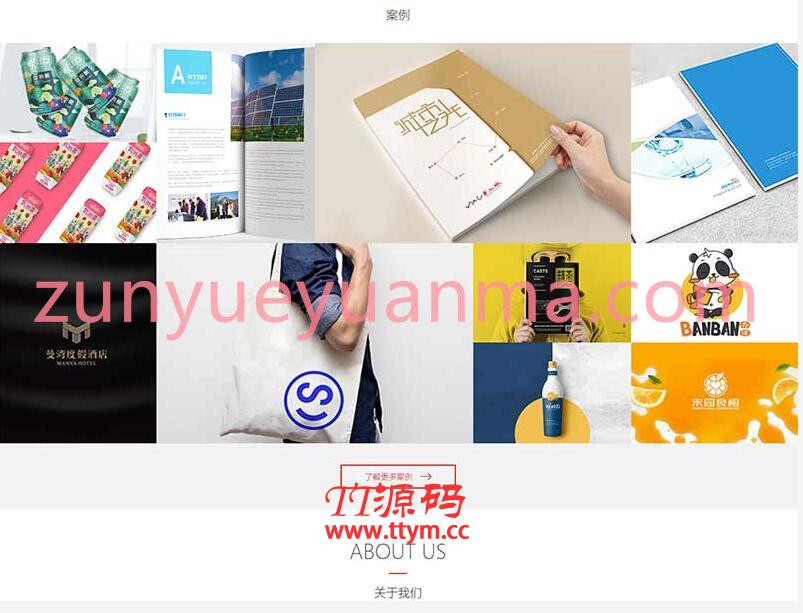(自适应手机版)响应式画册包装设计类网站织梦模板
