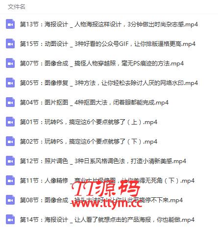 PS零基础快速入门到精通视频教程