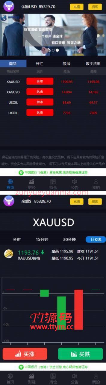 金融外汇美金点位盘货币交易所网站系统源码 带风控功能