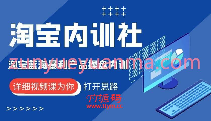 淘宝内训社之淘宝蓝海暴利产品操盘内训视频课6.5G