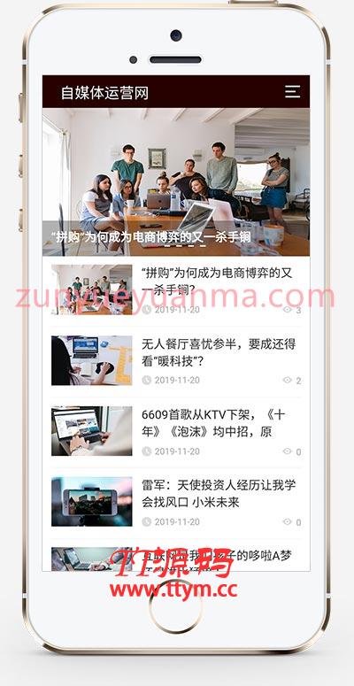 PC+WAP)自媒体运营类网站织梦模板