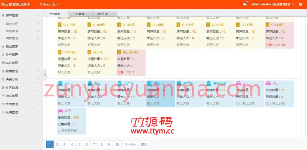 智云物业v4.6.5源码-增加指标分析报表