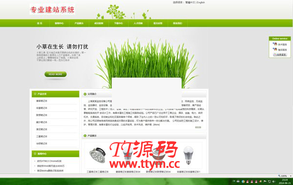 网展中英企业网站系统 绿色风格 v10.6