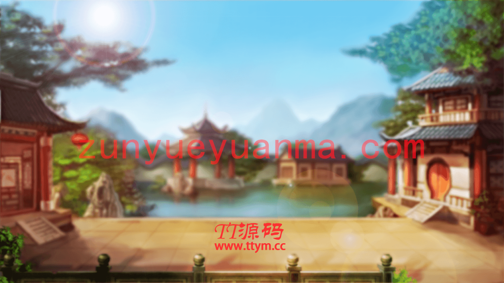 【QP素材】QP游戏登陆界面背景场景素材全高清中国风现代Q版游戏素材