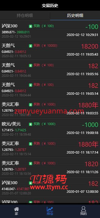 全新UI微盘微交易学习盘跳动K线完整数据打包系统源码