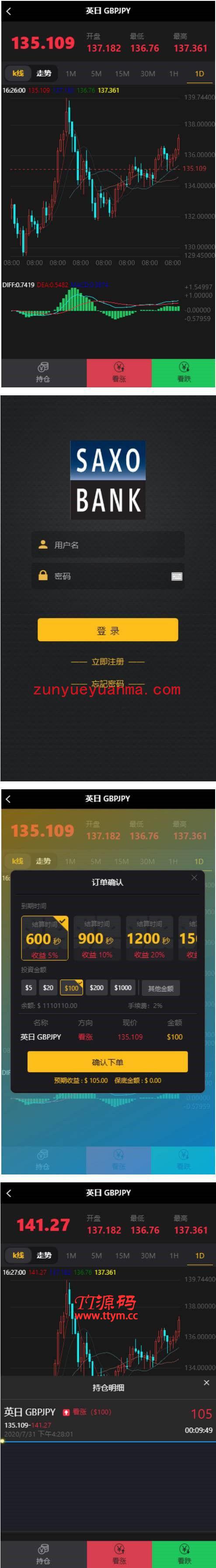 ​最新币圈系统含完美K线区块系统源码 接口正常