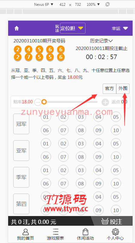 彩天下2020最新双玩法版本|无BUG对接采集|界面美
