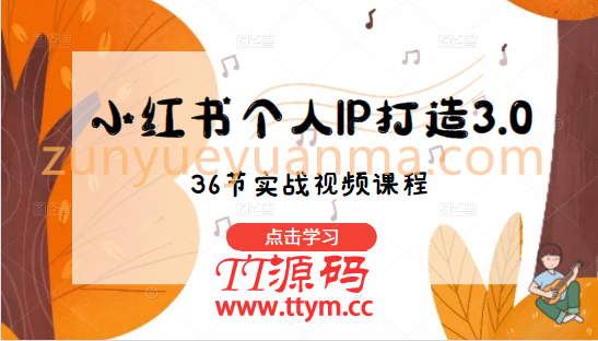 小红书个人IP打造3.0，36节小红书IP打造实战视频课程