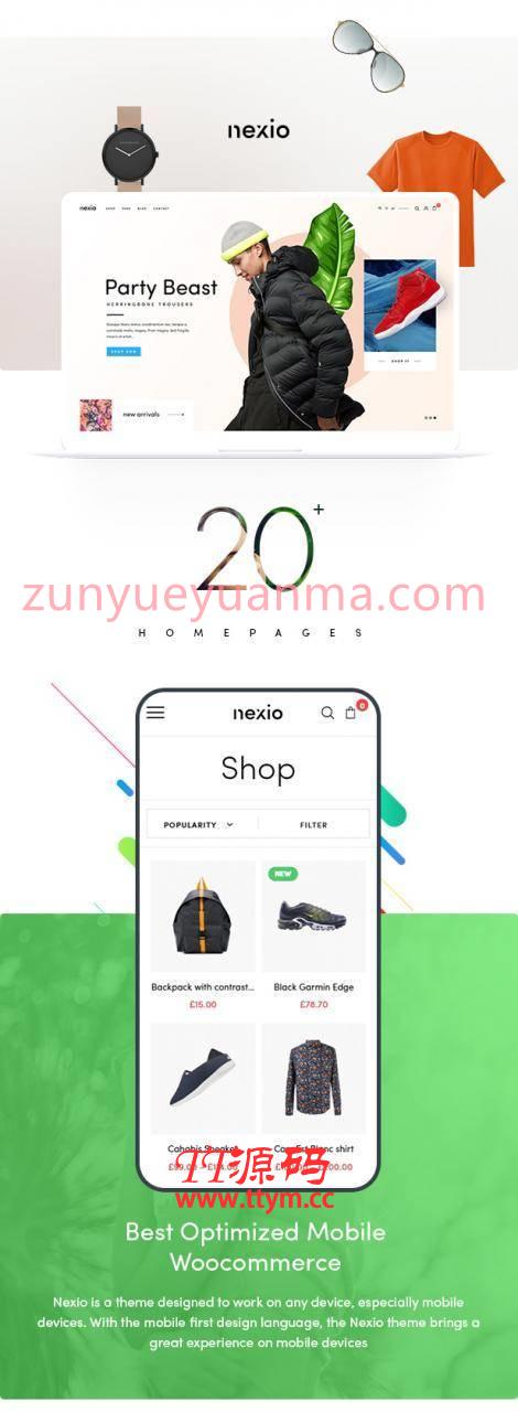 【WP主题】Nexio V1.0.7时尚服装WooCommerce商店WordPress主题