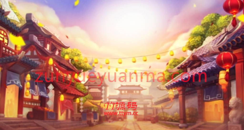 【QP素材】QP游戏登陆界面背景场景素材全高清中国风现代Q版游戏素材