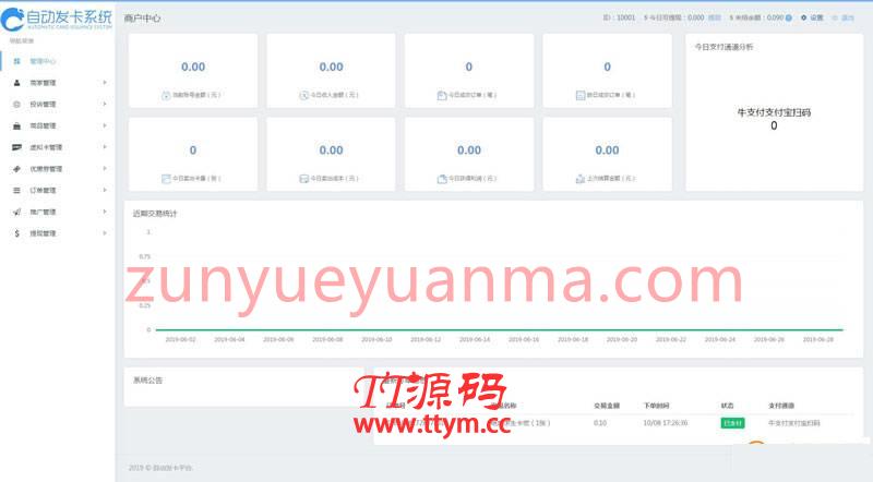PHP企业版在线自动发卡平台源码 无加密无需授权域名