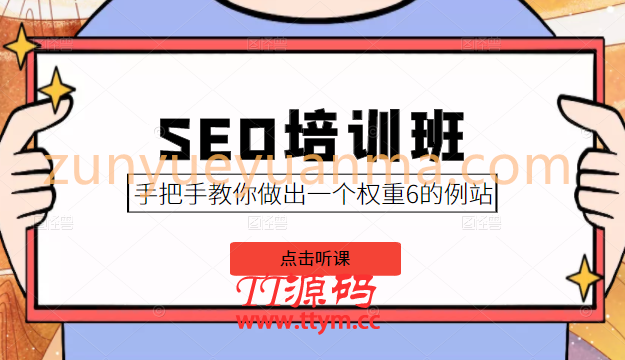 SEO培训班课程，手把手教你做出一个权重6的例站，价值8000元
