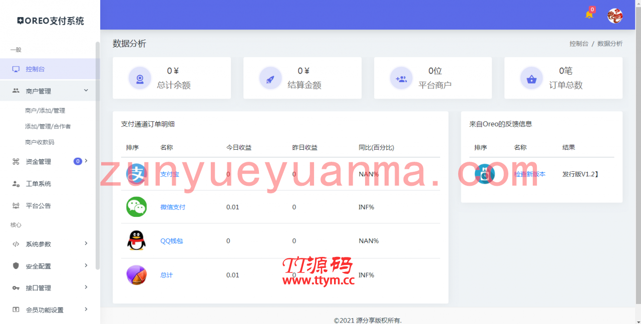 C072【PHP源码】2021全新开源发行版V1.3易支付程序
