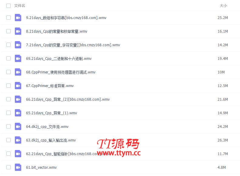 21天学会C++精品付费视频教程