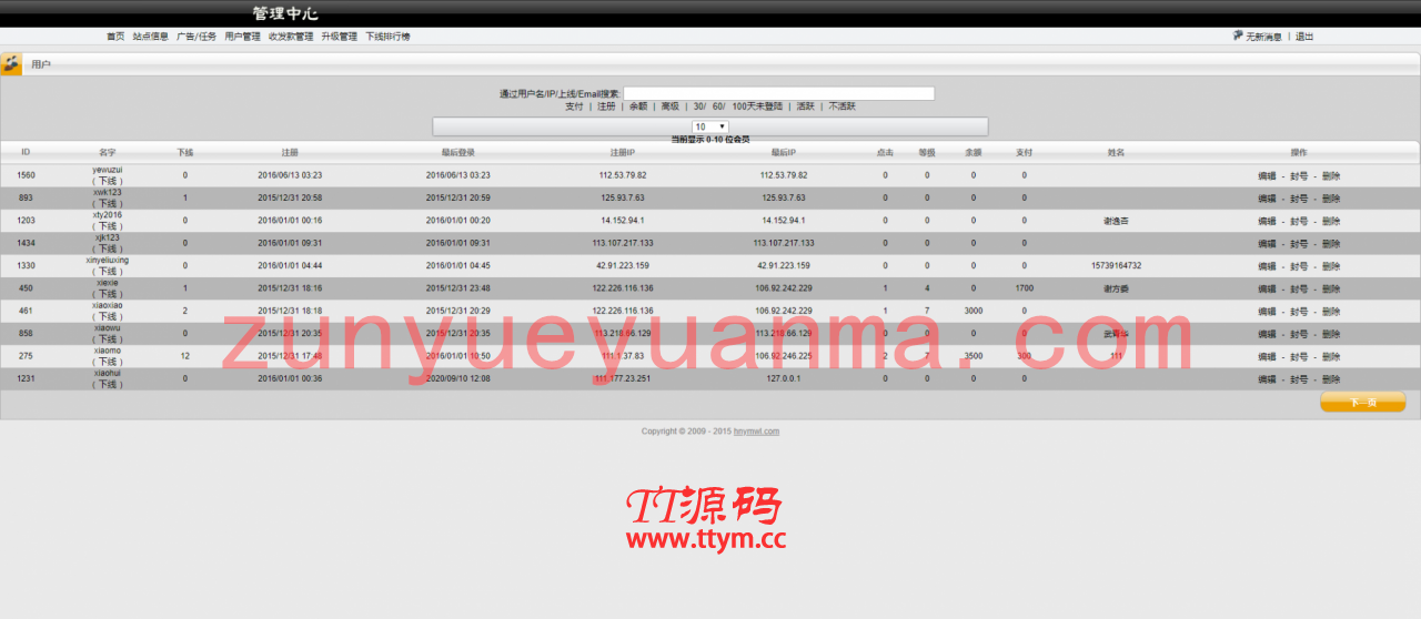 A684 钓鱼场理财类系统[源码比较古老/可以下载学习下]
